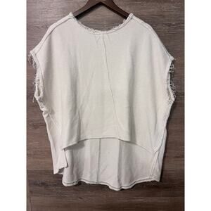 Free people Top Size Medium cream lounge sleeveless oversized